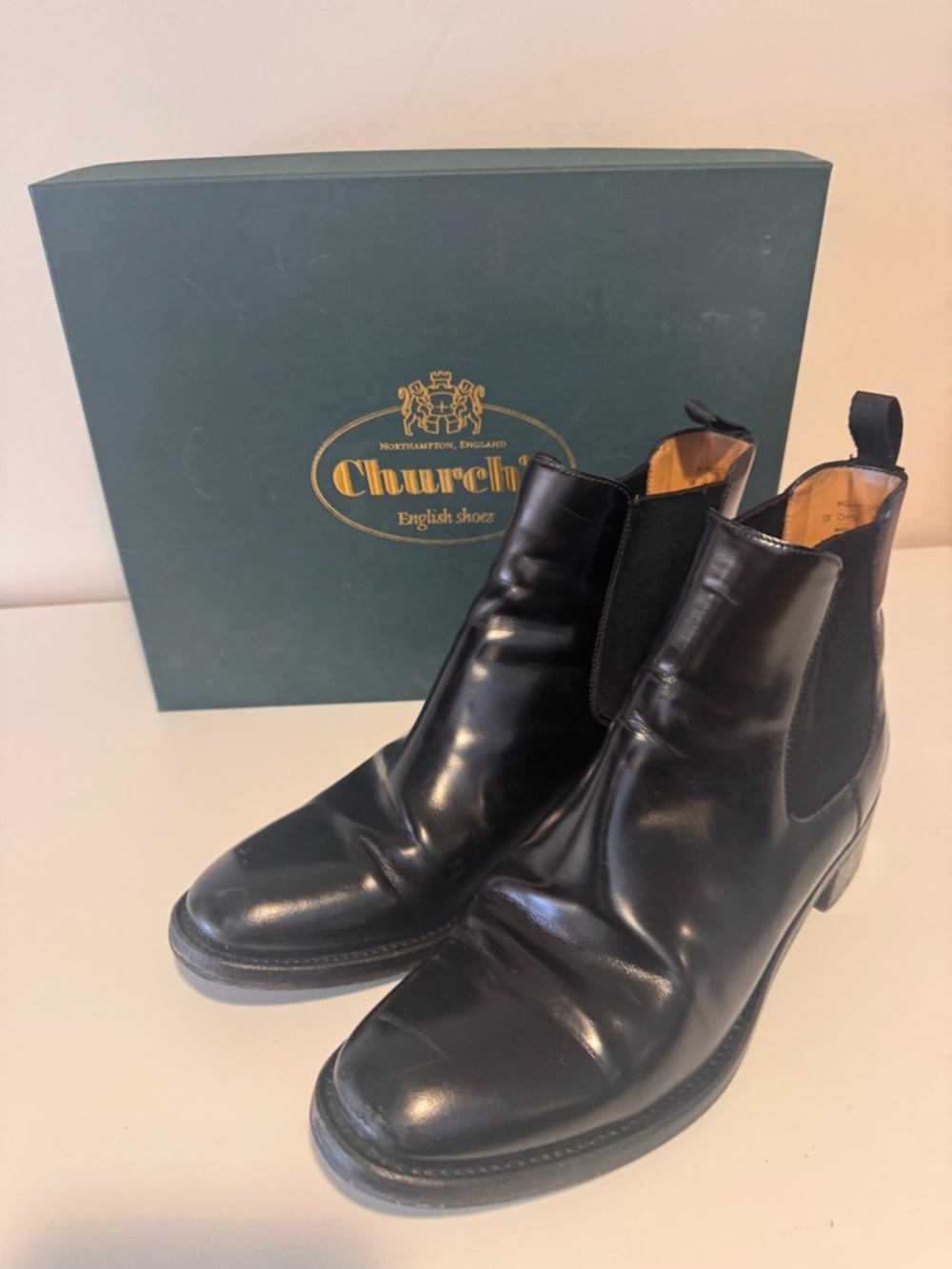 Church's Black Leather Chelsea Boots